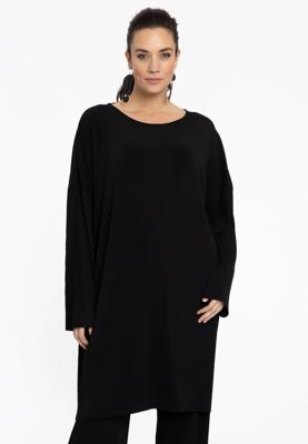 Yoek Tuniek vierkant PLISSE | Zwart | Maat 38/40