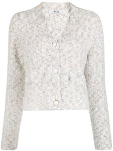 b+ab cardigan crop en maille brossé - Multicolore