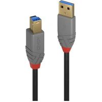 Lindy 36742 USB-kabel 2 m USB 3.2 Gen 1 (3.1 Gen 1) USB A USB B Zwart, Grijs - thumbnail