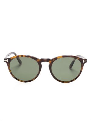 TOM FORD Eyewear lunettes de soleil à monture ronde - Marron