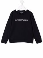 Emporio Armani Kids sweat à logo imprimé - Bleu - thumbnail