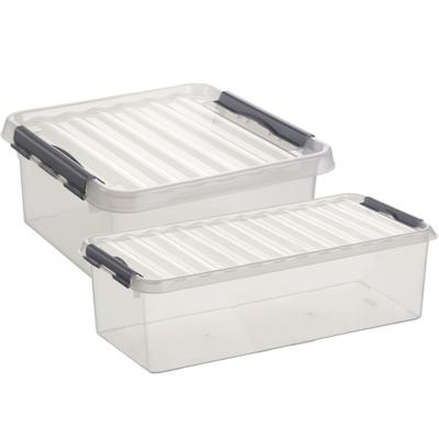 Sunware opbergboxen set 4x stuks - in 9.5L en 18L - kunststof - met deksel