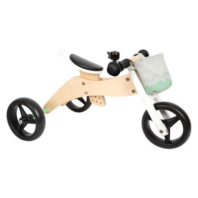 Small Foot - houten training driewieler/loopfiets 2in1 saliegroen