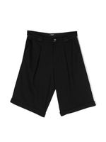 Balmain Kids short plissé à taille mi-haute - Noir