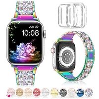 [12 pakket] sieraden armband Compatibel met: Apple Watch-horlogebandje 38mm 40mm 41mm 42mm 44mm 45mm 49mm met zaak Bling Diamant Strass Vervangende horlogeband voor iwatch Series Ultra 8 7 6 5 4 3 2 Lightinthebox