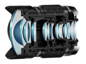Olympus M.ZUIKO Digital ED 8mm 1:1.8 Fisheye Pro MILC/SLR Groothoeklens type "fish eye" Zwart