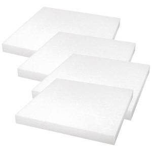 Knutsel piepschuim - 4x - plaat - vierkant - 40 x 40 x 4 cm - hobby materiaal