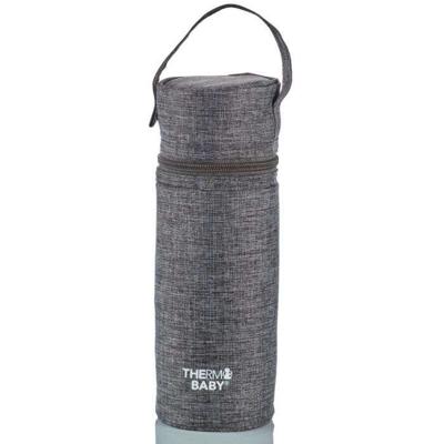THERMOBABY babyflessenhouder - geïsoleerd - grijs gemêleerd