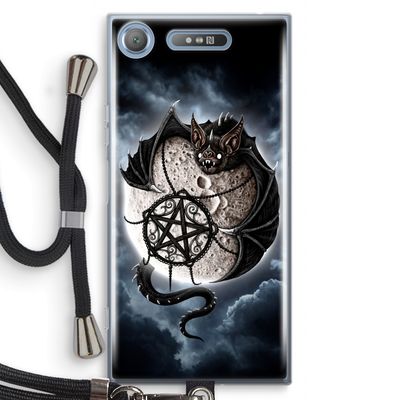 Volle maan: Sony Xperia XZ1 Transparant Hoesje met koord