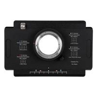 Fotodiox Pro Lens Mount Adapter - Nikon Nikkor F Mount D/SLR to Large Format 4x5 View Cameras with a Graflok Rear Standard (with Shift / Stitch Adapter) (NikF-4x5-Pro)