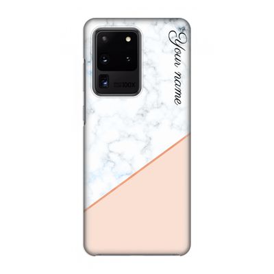 Marmer in stijl: Volledig geprint Samsung Galaxy S20 Ultra Hoesje