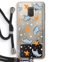 Manta: Samsung Galaxy A8 (2018) Transparant Hoesje met koord