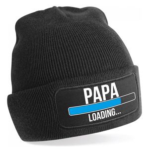 Muts papa loading zwart voor heren - Winter accessoires - Cadeau aanstaande vader