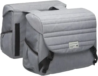Dubbele Fietstas New Looxs Mondi Joy Double - Quilted Grey - 38Ltr