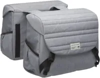 Dubbele Fietstas New Looxs Mondi Joy Double - Quilted Grey - 38Ltr