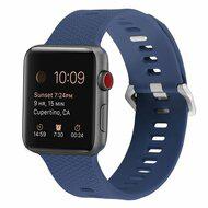 Siliconen bandje met motief - Navy - Geschikt voor Apple Watch 38mm / 40mm / 41mm