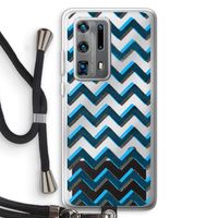 Onderbroken lijn: Huawei P40 Pro Plus Transparant Hoesje met koord