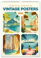 Vintage Posters - Tropisch Paradijs Kalender 2026 Groot
