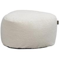 Lebel poef Shape Teddy - beige - Ø70x37 cm - Leen Bakker
