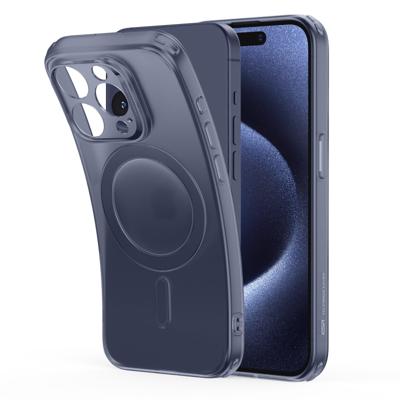 iPhone 15 Pro Zero Clear Case (HaloLock) - Frosted Dark Blue