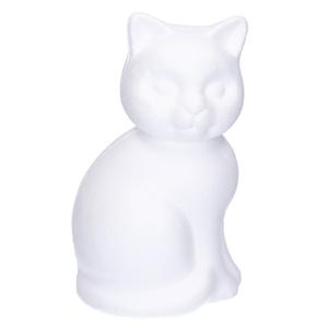 Piepschuim dieren vormen - poes/kat - wit - 23 cm