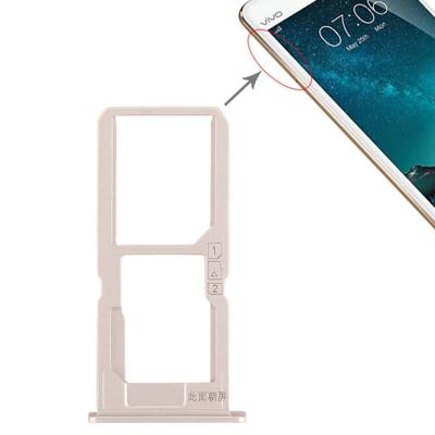 SIM-kaarthouder + SIM-kaarthouder / Micro SD-kaart lade voor Vivo V3Max (goud)