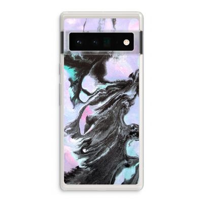 Pastel zwart: Google Pixel 6 Pro Transparant Hoesje
