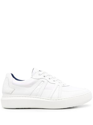 Zilli baskets en cuir à design à empiècements - Blanc
