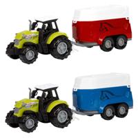 Toi-Toys Ackers ville tractor en trailer met licht en geluid, 10cm