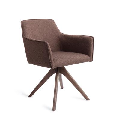 Jesper Home Eetkamerstoel 'Hofu' Revolve Oak Walnut, kleur Potters Clay