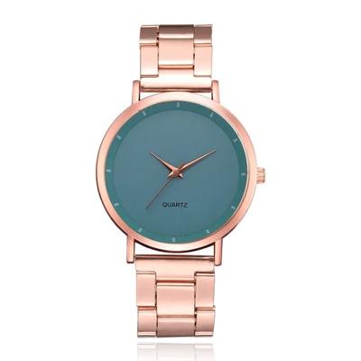 LGT JWLS Luxe Damespolshorloge - Rose Gouden Band en Behuizing, Groen Uurwerk