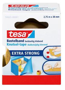 Dubbelzijdige plakband Tesa knutseltape 38mmx2.75m