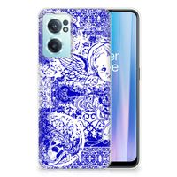 Silicone Back Case OnePlus Nord CE 2 5G Angel Skull Blauw - thumbnail