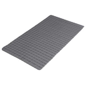 Badkamer/douche anti slip mat - rubber - voor op de vloer - antraciet - 39 x 69 cm