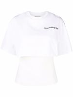 Alexander McQueen t-shirt à logo brodé - Blanc - thumbnail