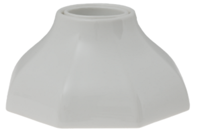 Plafondarmatuur/wandarmatuur opbouw Cana ceramic wit E27 fitting Perluci