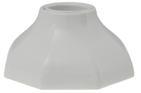 Plafondarmatuur/wandarmatuur opbouw Cana ceramic wit E27 fitting Perluci