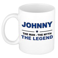 Johnny The man, The myth the legend cadeau koffie mok / thee beker 300 ml   -