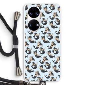 Zeemeermin: Huawei P50 Transparant Hoesje met koord