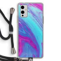 Zweverige regenboog: OnePlus 9 Transparant Hoesje met koord