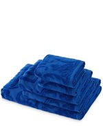 Dolce & Gabbana lot de 5 serviettes Barocco à logo en jacquard - Bleu