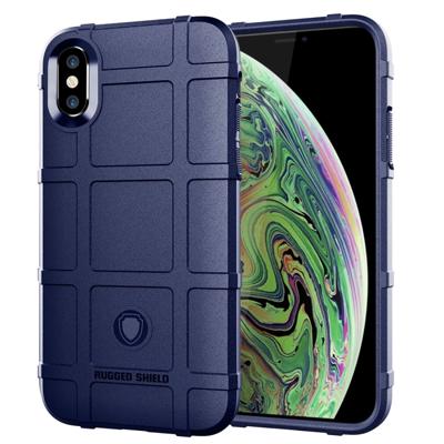 Volledige dekking schokbestendig TPU Case voor iPhone XS Max (blauw)