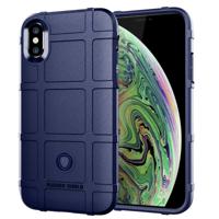 Volledige dekking schokbestendig TPU Case voor iPhone XS Max (blauw)