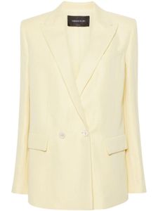 Fabiana Filippi blazer croisé à revers pointus - Jaune