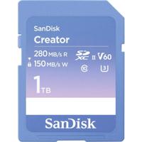 SanDisk Creator SDXC-kaart Retail 1 TB Class 10, v60 Video Speed Class, UHS-II U3 Schrijfbeveiligingsschakelaar