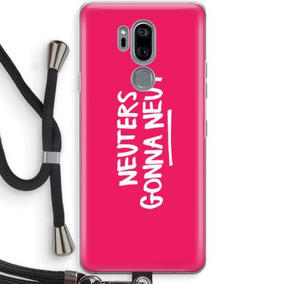 Neuters (roze): LG G7 Thinq Transparant Hoesje met koord