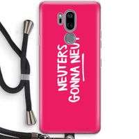 Neuters (roze): LG G7 Thinq Transparant Hoesje met koord