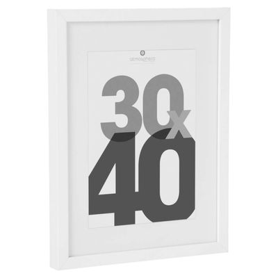 Fotolijstje voor een foto van 30 x 40 cm - wit - foto frame Eva - modern/strak ontwerp