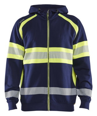 Blåkläder High-Vis Hooded Sweatshirt 35521158 | Marine/High-Vis Geel | Maat 3XL - 7330509830932