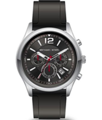 Horlogeband Michael Kors MK8524 Silicoon Zwart 24mm